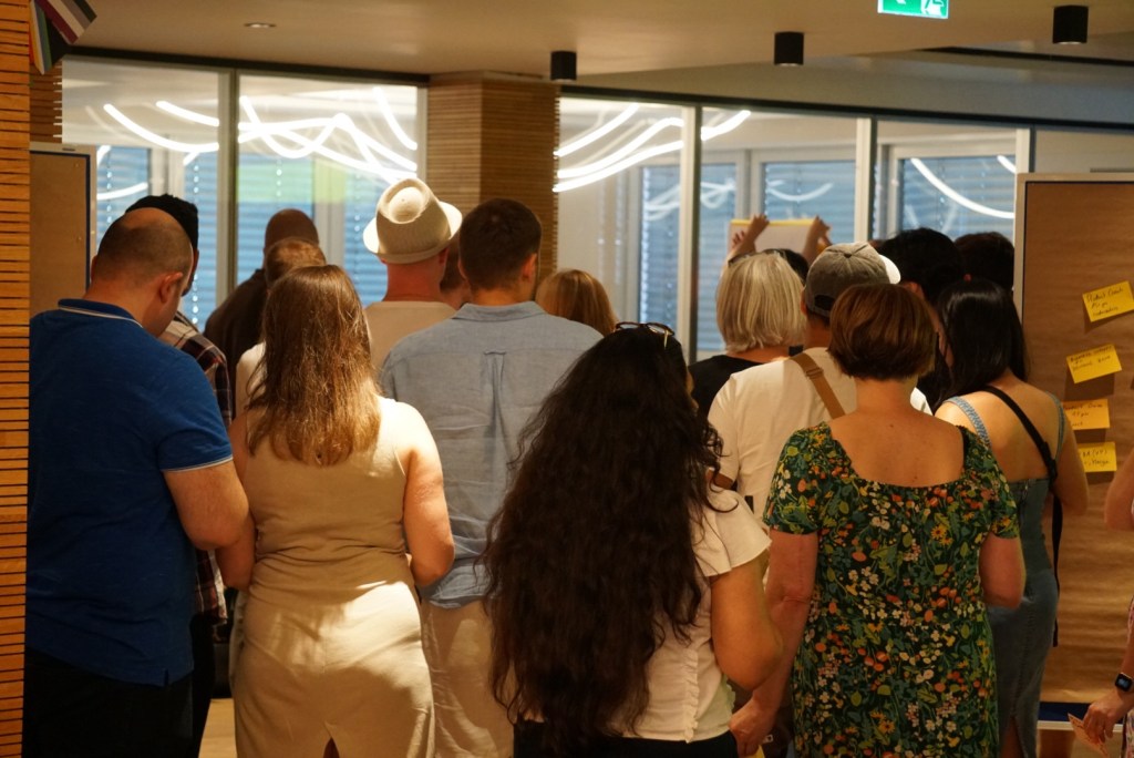 KP & Michael sharing and celebrating 10 years of product field at ProductTank Frankfurt